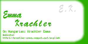 emma krachler business card